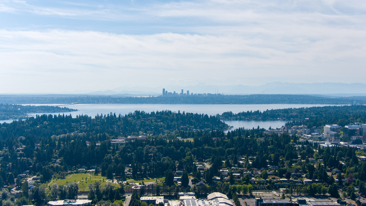 Aerial Image of Bellevue, WA for Merit Homes Blog